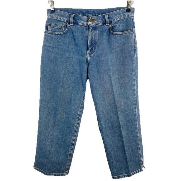 🍒 VTG Lauren Jeans Co Size 6 High Rise‎ Waist Capris Crop Denim Mom Y2K Women’s - Picture 1 of 6